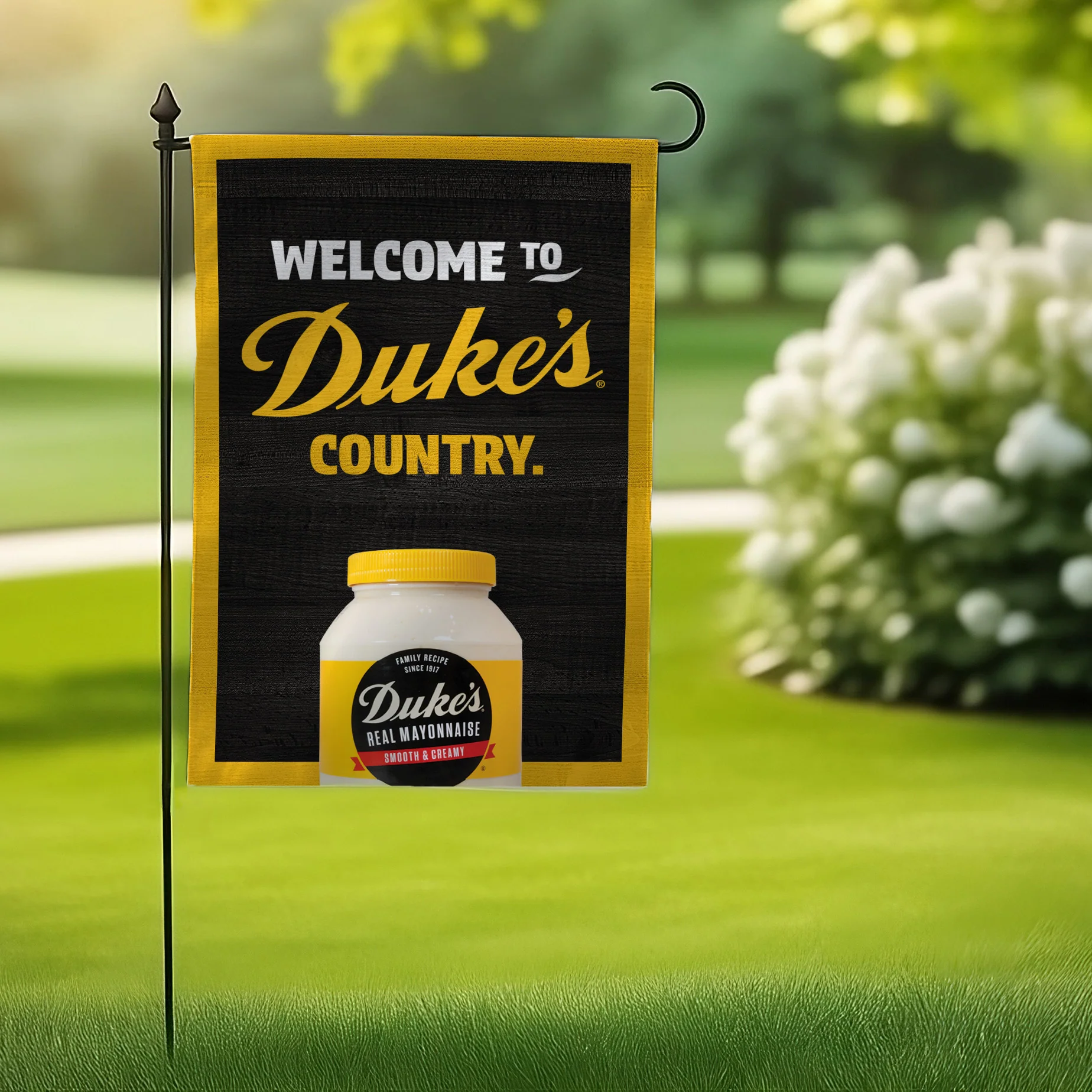 Welcome to Duke's Country Garden Flag - Image 3